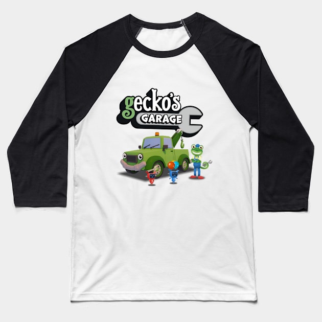 Geckos Garage Baseball T-Shirt by moreirapod